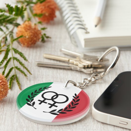 italy Flag Sapphic arcylic Symbol Schlüsselanhänger (Vorderseite rechts)