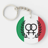 italy Flag Sapphic arcylic Symbol Schlüsselanhänger (Vorderseite)