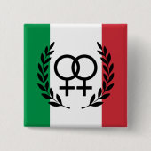 italy flag Sapphic Symbol badge Button (Vorderseite)