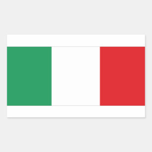 Italy* Flaggen-Aufkleber   Adesivo bandiera De Rechteckiger Aufkleber