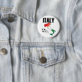 Italy Football Fan Map Boot Soccer Ball Button (Beispiel)