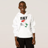 Italy Football Fan Map Boot Soccer Ball Hoodie (Vorne ganz)