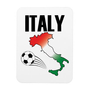 Italy Football Fan Map Boot Soccer Ball Magnet