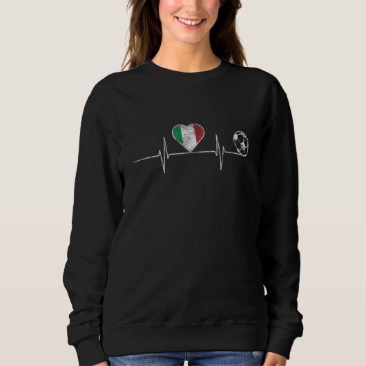 Italy Football Heart Frequency Sweatshirt (Vorderseite)