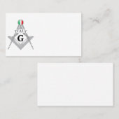 Italy freemasonry sign visitenkarte (Vorne/Hinten)