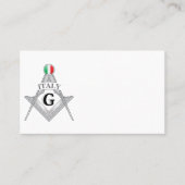 Italy freemasonry sign visitenkarte (Vorderseite)