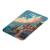 Italy Illustration Travel Art Vintage Magnet (Linke Seite)