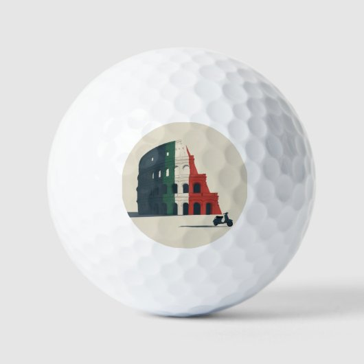 Italy-Inspired Colosseum Custom Golf Balls 3-Pack Golfball (Vorderseite)