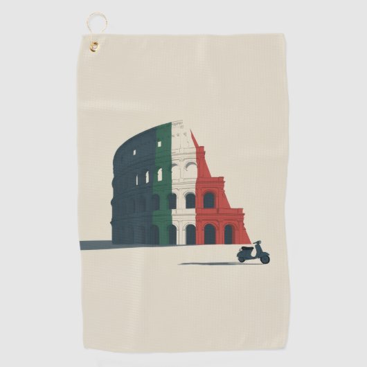  Italy-Inspired Colosseum Golf Towel Golfhandtuch (Vorderseite)