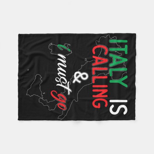 Italy Is Calling And I Must Go I Anniversary I Lov Fleecedecke (Vorderseite (Horizontal))