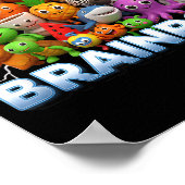 Italy Italian Brainrot Funny Meme Characters Trend Poster (Ecke)