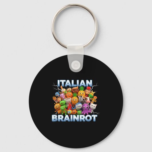 Italy Italian Brainrot Funny Meme Characters Trend Schlüsselanhänger (Vorderseite)