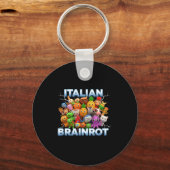 Italy Italian Brainrot Funny Meme Characters Trend Schlüsselanhänger (Vorderseite)