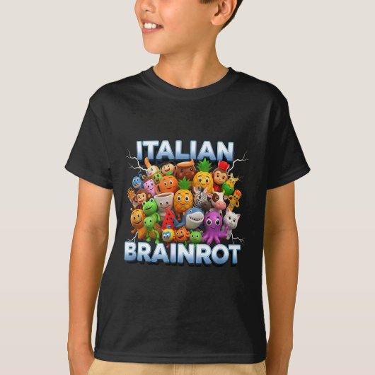 Italy Italian Brainrot Funny Meme Characters Trend T-Shirt (Vorderseite)
