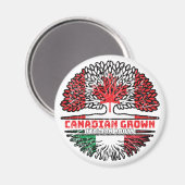 Italy Italian Canadian Canada Tree Roots Flag Magnet (Vorderseite/Rückseite)