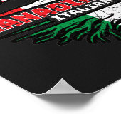 Italy Italian Canadian Canada Tree Roots Flag Poster (Ecke)