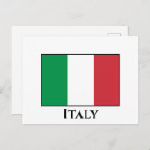 Italy (Italian) Flag Postkarte (Vorne/Hinten)