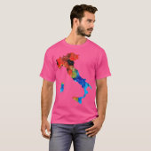 Italy Italian Map By Sharon Cummings funny T-Shirt (Vorne ganz)
