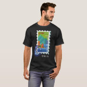 Italy Lake Como Stamp Italophile Souvenir T-Shirt (Vorne ganz)