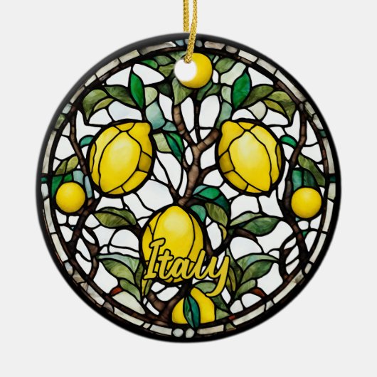 Italy Lemon Tree Keramik Ornament (Vorne)