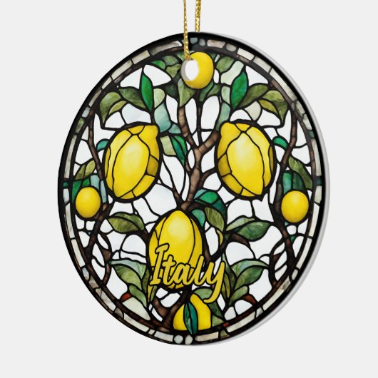Italy Lemon Tree  Keramik Ornament (Links)