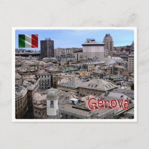 Italy - Liguria - Genoa - downtown - Postkarte