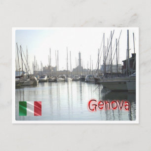 Italy - Liguria - Genoa - Harbour - Postkarte
