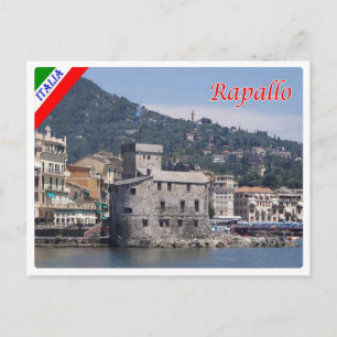 Italy - Liguria - Rapallo - Castle - Postkarte