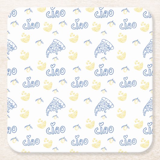Italy Lover– Ciao Italian Vibes Rechteckiger Pappuntersetzer (Vorderseite)