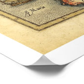 Italy Map By Ortelius 1570 Poster (Ecke)