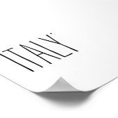 Italy - minimalistic typography poster (Ecke)