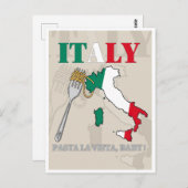 ITALY PASTA LA VISTA, BABY! POSTKARTE (Vorne/Hinten)