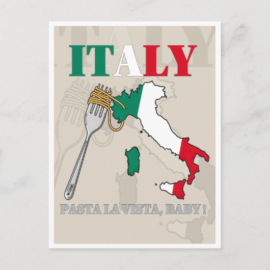 ITALY PASTA LA VISTA, BABY! POSTKARTE (Vorderseite)