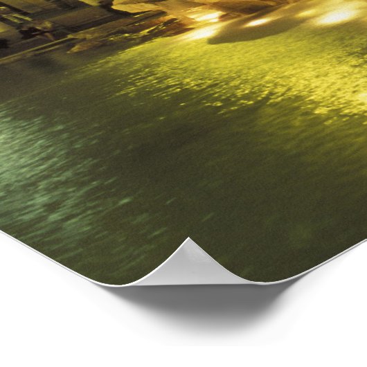 Italy, Rome. Trevi Fountain at night. Poster (Ecke)