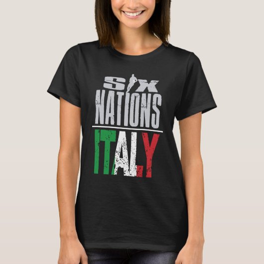Italy Rugby Fan Player Coach and Rugby Supporter T-Shirt (Vorderseite)