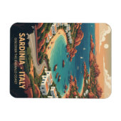 Italy Sardinia Postcard Magnet (Horizontal)
