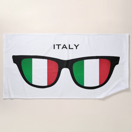 ITALY Shades Custom Text Strandtuch (Vorderseite)