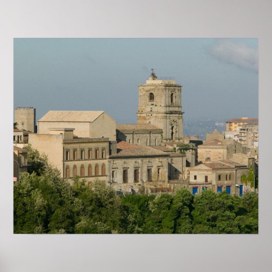 Italy, Sicily, Enna, Town View from Rocca di 2 Poster (Vorne)