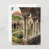 Italy, Sicily, Palermo. The cloisters survive as Postkarte (Vorne/Hinten)