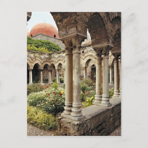 Italy, Sicily, Palermo. The cloisters survive as Postkarte
