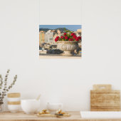 Italy, Sicily, Termini Imerese, View & Flowers Poster (Küche)