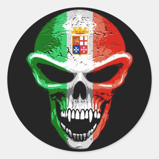 Italy Skull Sticker (Vorderseite)