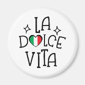 Italy Souvenir La Dolce Vita Heart Flag Magnet (Vorne)