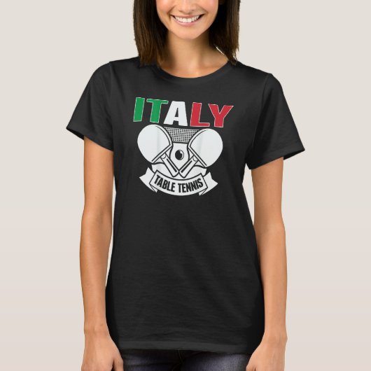 Italy Table Tennis   Support Italian Ping Pong Tea T-Shirt (Vorderseite)