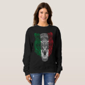 Italy Tiger Italian Flag Tiger Sweatshirt (Vorne ganz)