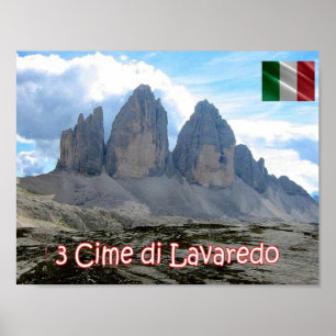 Italy - Trentino Alto Adige Südtirol - Three peaks Poster