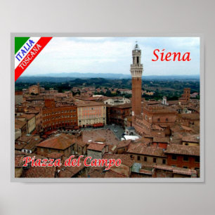 Italy - Tuscany - Siena - Piazza del Campo - Poster