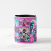 Italy | Vaporwave Retrowave, Custom photo collage Tasse (Zentrum)