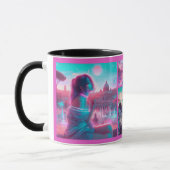 Italy | Vaporwave Retrowave, Custom photo collage Tasse (Links)