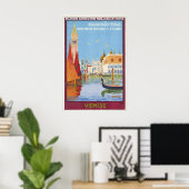 Italy Venice Vintage Travel Poster - Framed (Heimbüro)